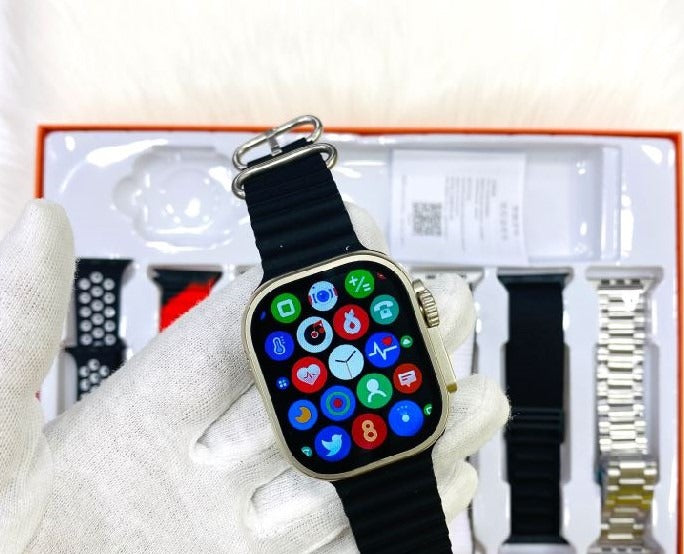 Smart Watch Ultra with 7 Straps | Bluetooth Calling & Fitness Tracker
